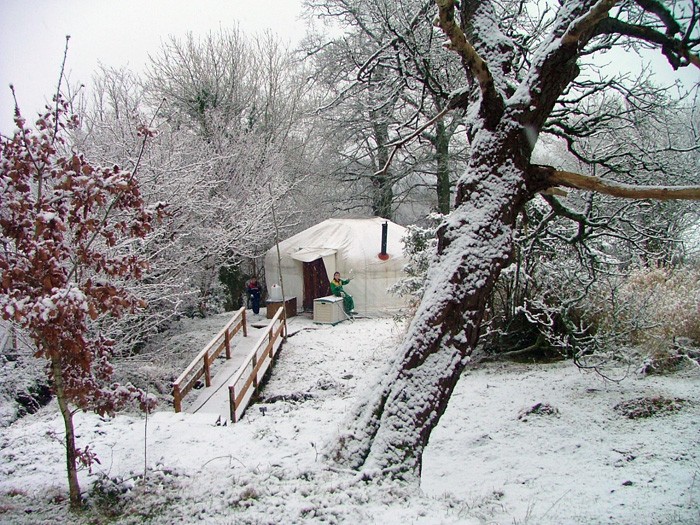 7. yurt by the stream - winter time